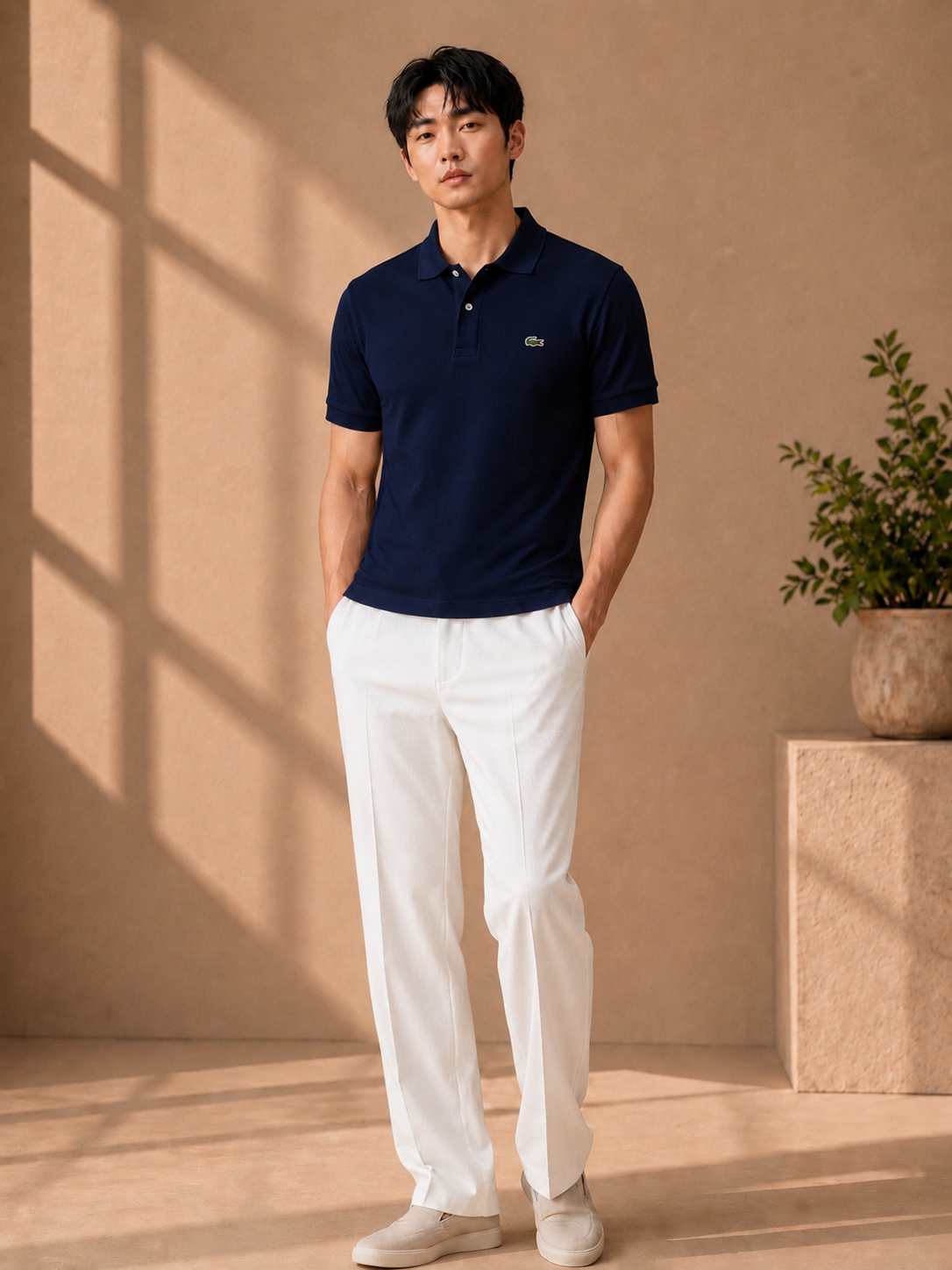 LA Coste French Navy Polo T-Shirt