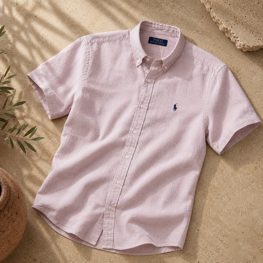 RL Polo Dusty Blush Pink Linen Shirt
