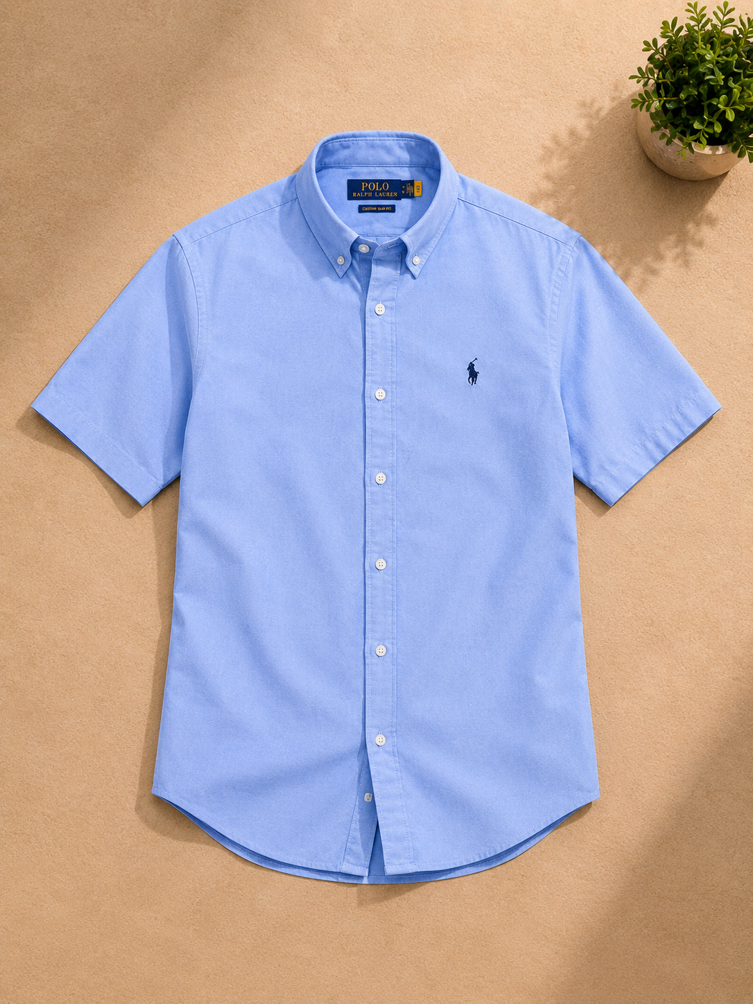 R_L Coastal Sky Blue Oxford Shirt