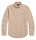 RL Polo Linen Blend Sandstone Khaki Shirt