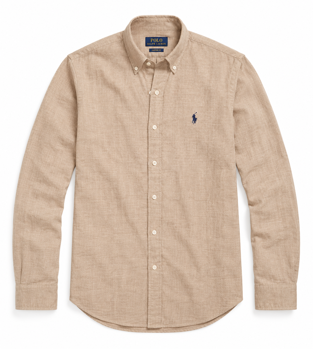 RL Polo Linen Blend Sandstone Khaki Shirt
