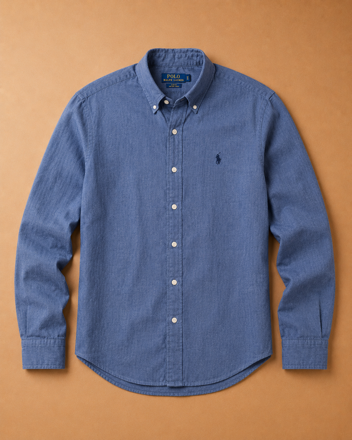 RL Custom Fit Linen Shirt Dusty Blue