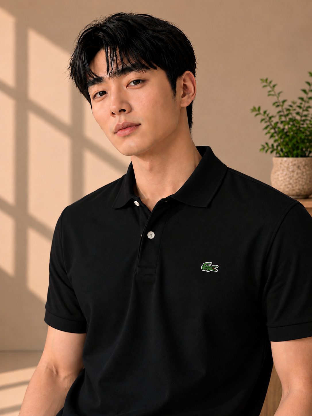 LA Coste Midnight Black Polo T-Shirt
