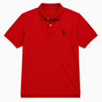 The Iconic Custom Slim Fit Mesh Red Polo