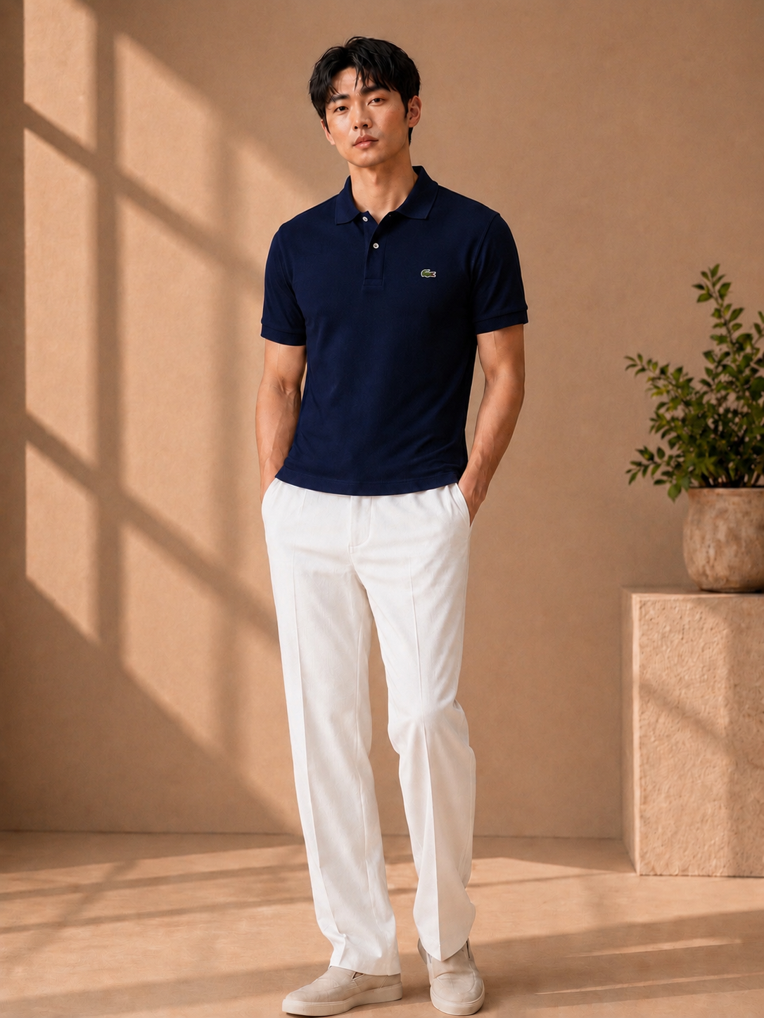 LA Coste Ink Blue Polo T-Shirt