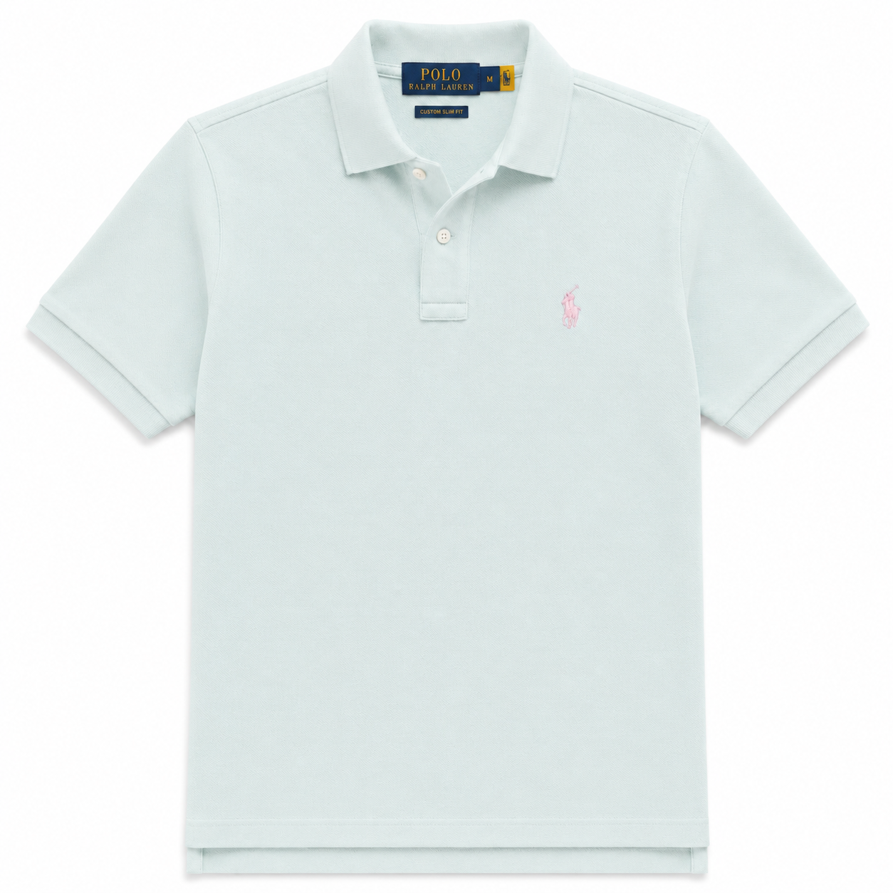 RL Polo Custom Slim Fit Mesh Ice Mint Polo