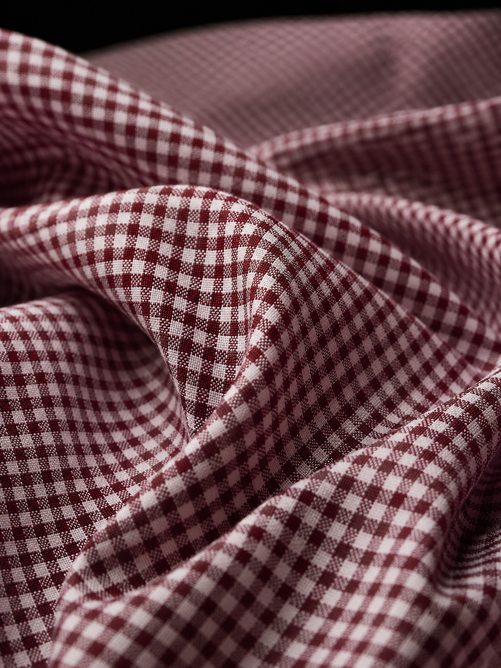 RL Custom Fit Gingham Oxford Shirt Maroon