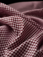 RL Custom Fit Gingham Oxford Shirt Maroon