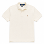 RL Polo Custom Slim Fit Mesh Vintage Ivory Polo