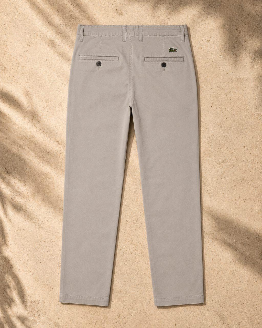 La Coste Slim Fit Stretch Cotton Ivory Stone Chino Pants