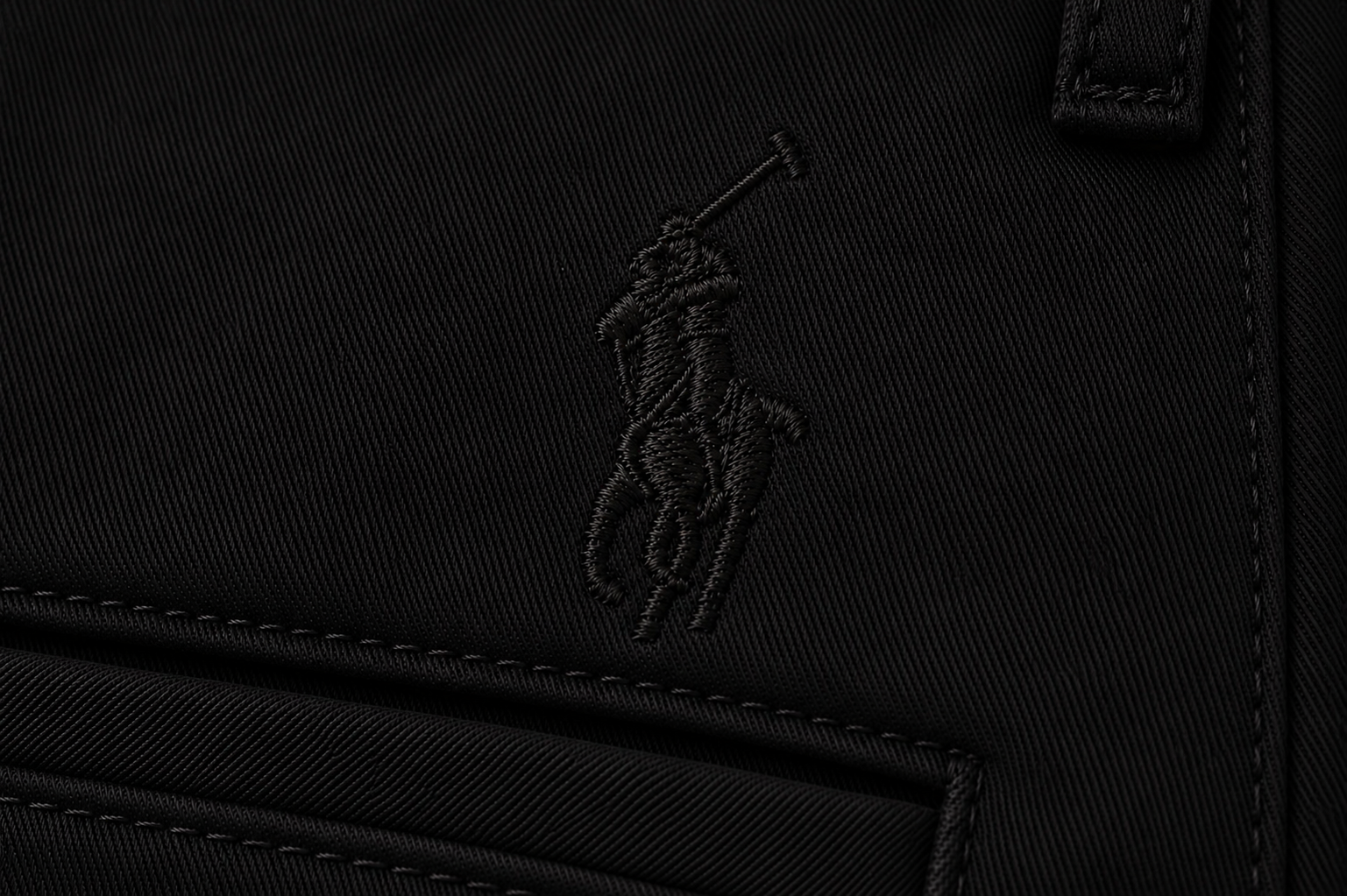 RL Polo Stretch Slim Fit Chino Trouser Midnight Black