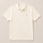 The Iconic Custom Slim Fit Mesh Vintage Ivory Polo