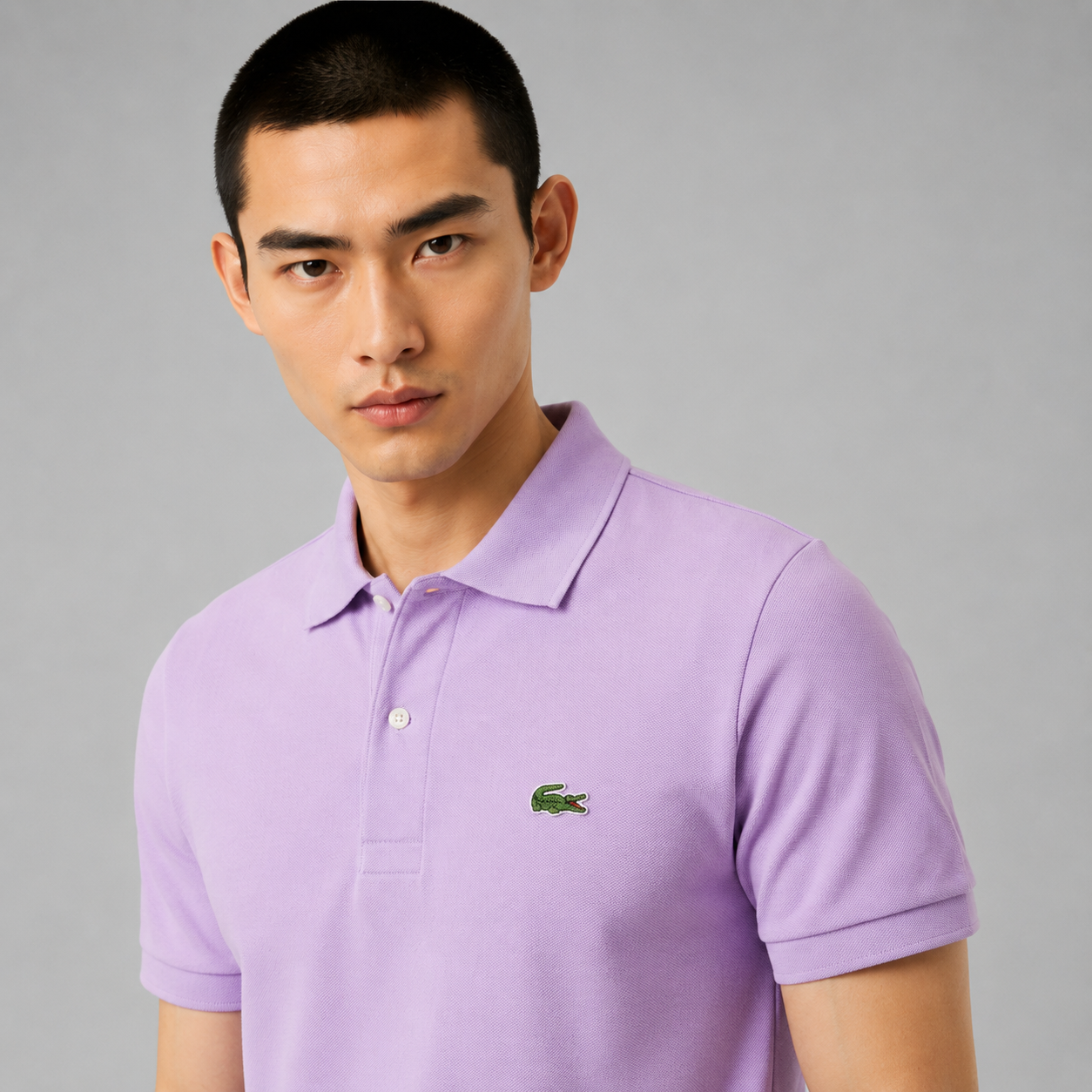 LA Coste Lilac Bloom Polo T-Shirt