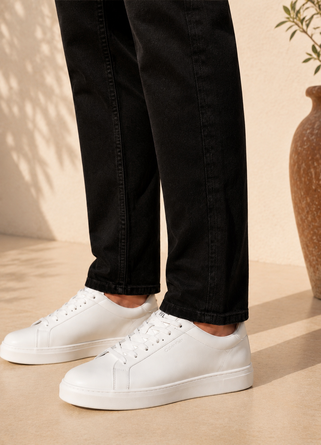 Tailored Slim Fit CK Jet Black Jeans