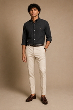 RL Polo Linen Blend Charcoal Slate Shirt
