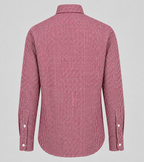 RL Custom Fit Gingham Oxford Shirt Maroon