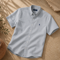 RL Polo Misty Blue Grey Linen Shirt