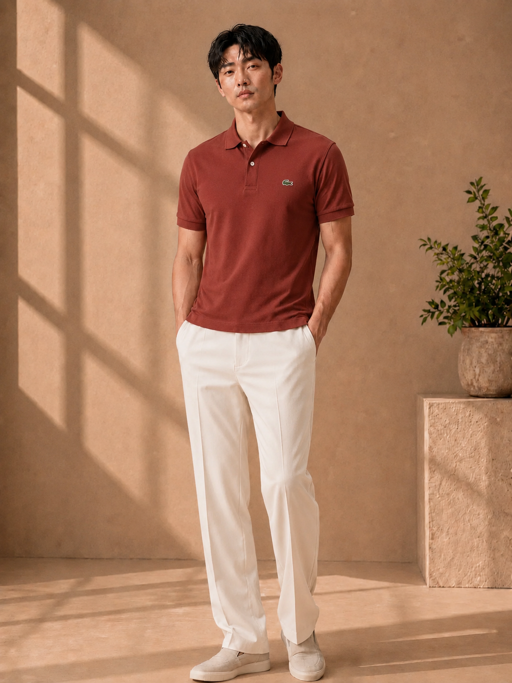 LA Coste Rust Brown Polo T-Shirt