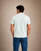The Iconic Custom Slim Fit Mesh Ice Mint Polo
