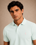 The Iconic Custom Slim Fit Mesh Ice Mint Polo