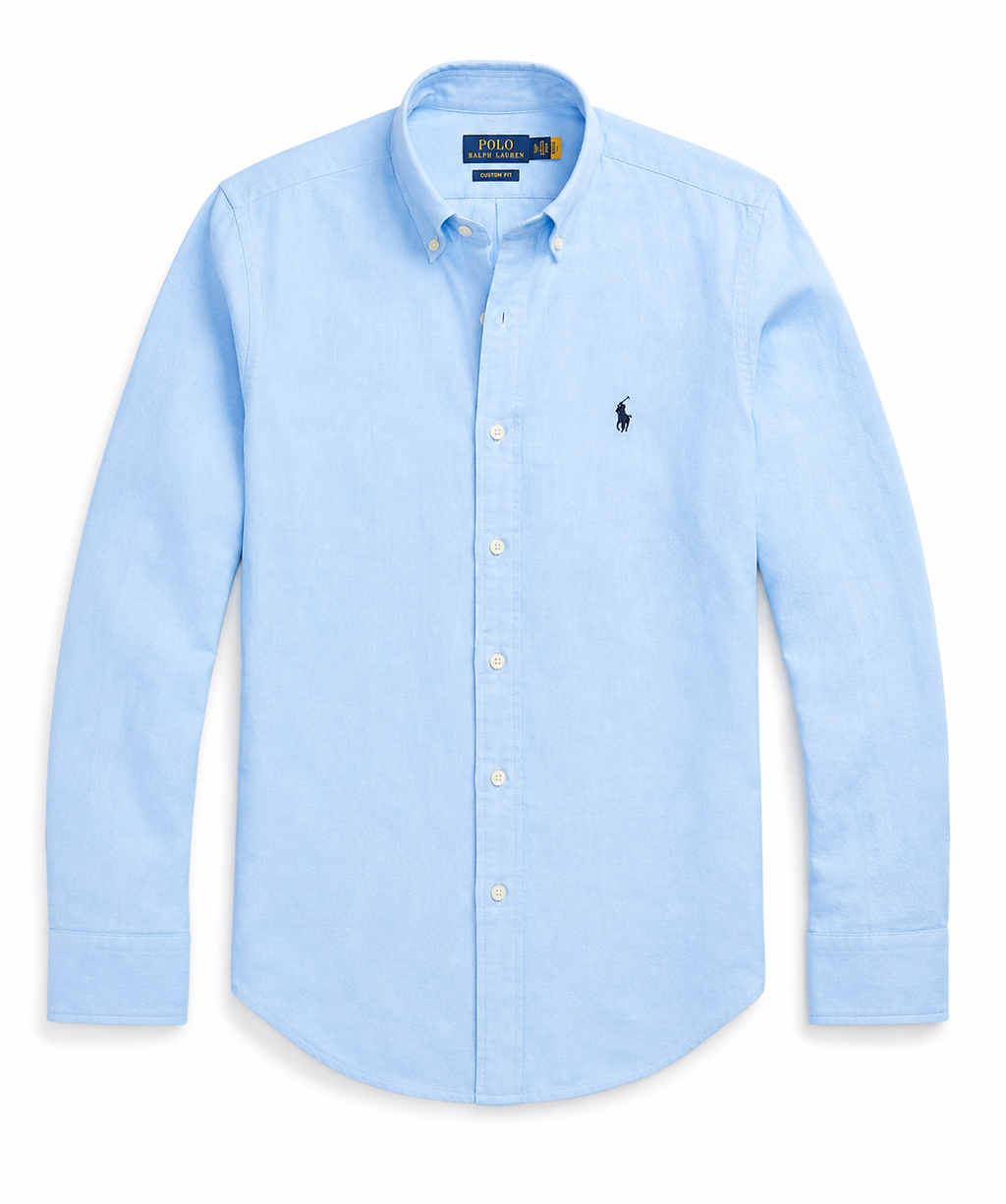 RL Polo Linen Blend Powder Blue Shirt