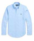RL Polo Linen Blend Powder Blue Shirt