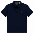 RL Polo Custom Slim Fit Mesh Navy Polo