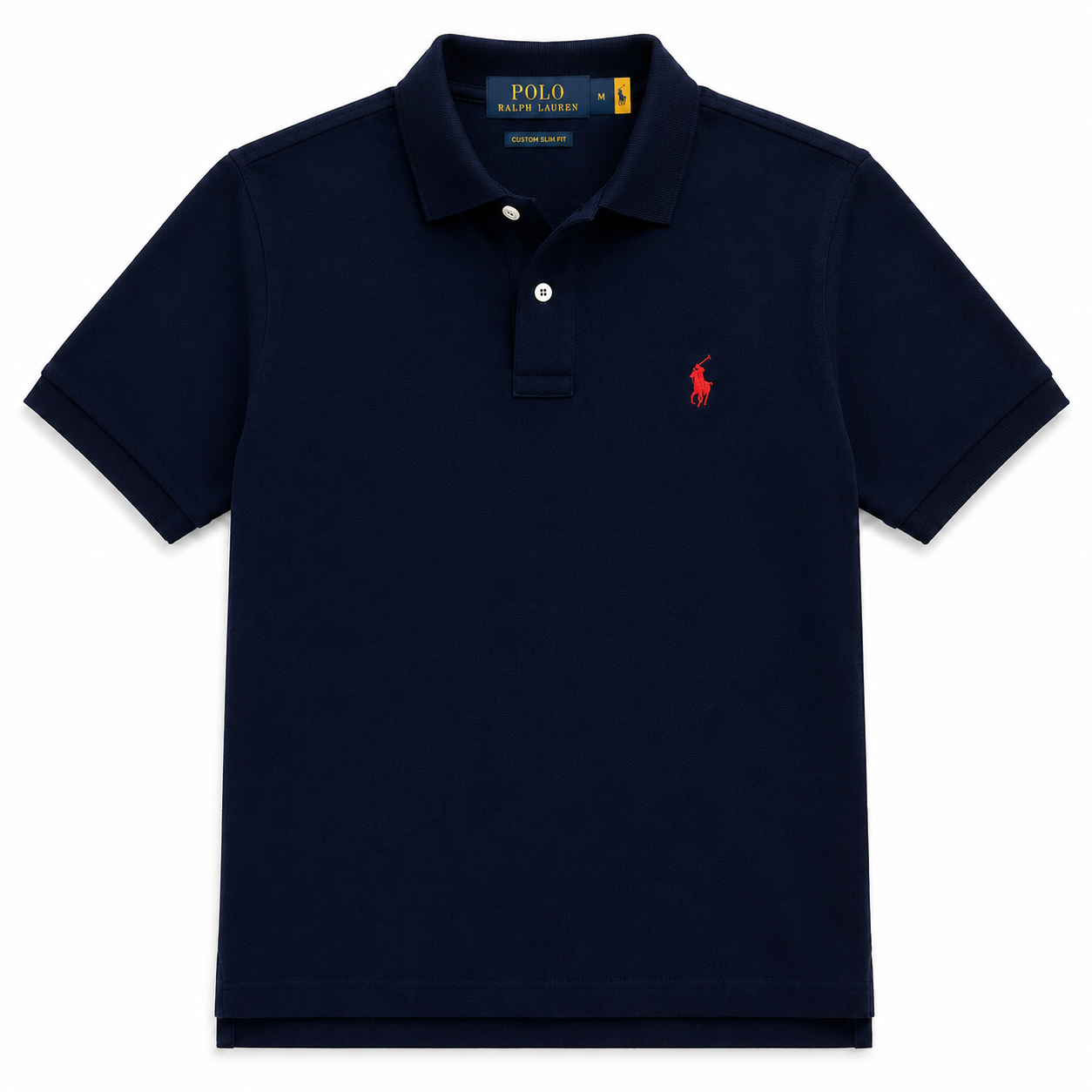 RL Polo Custom Slim Fit Mesh Navy Polo