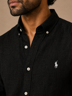 RL Polo Linen Blend Midnight Black Shirt