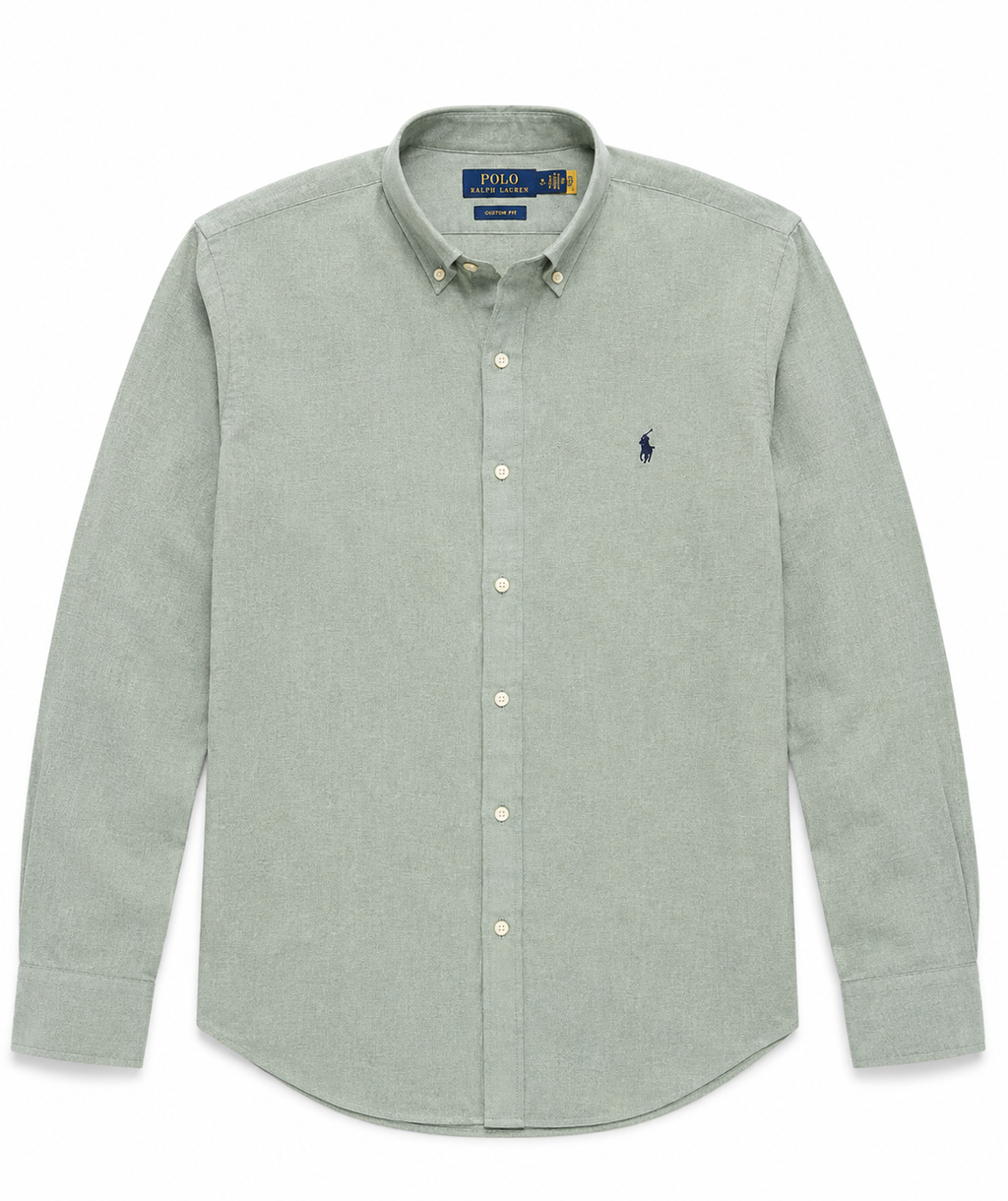 RL Polo Linen Blend Sage Grey Shirt