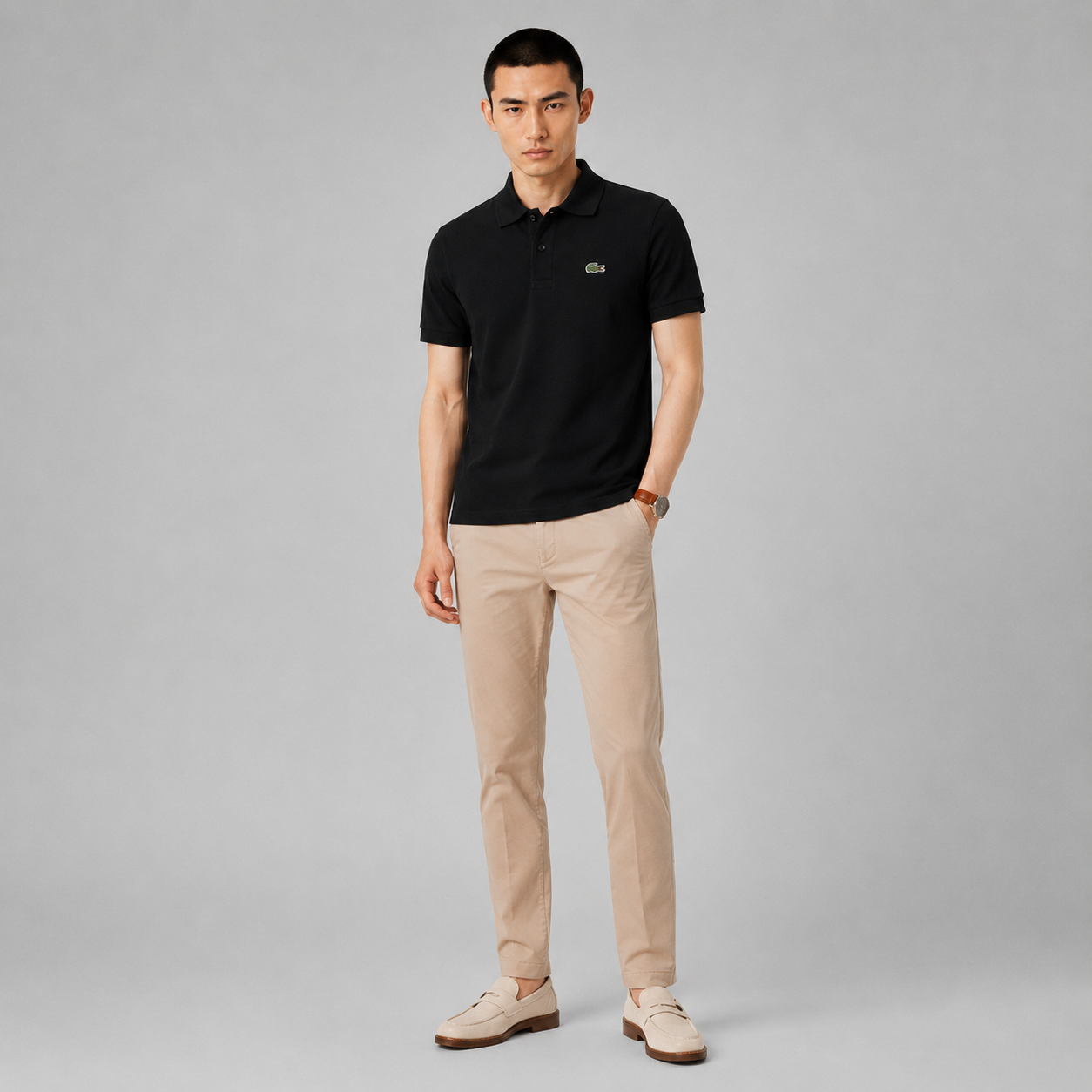 LA Coste Midnight Black Polo T-Shirt