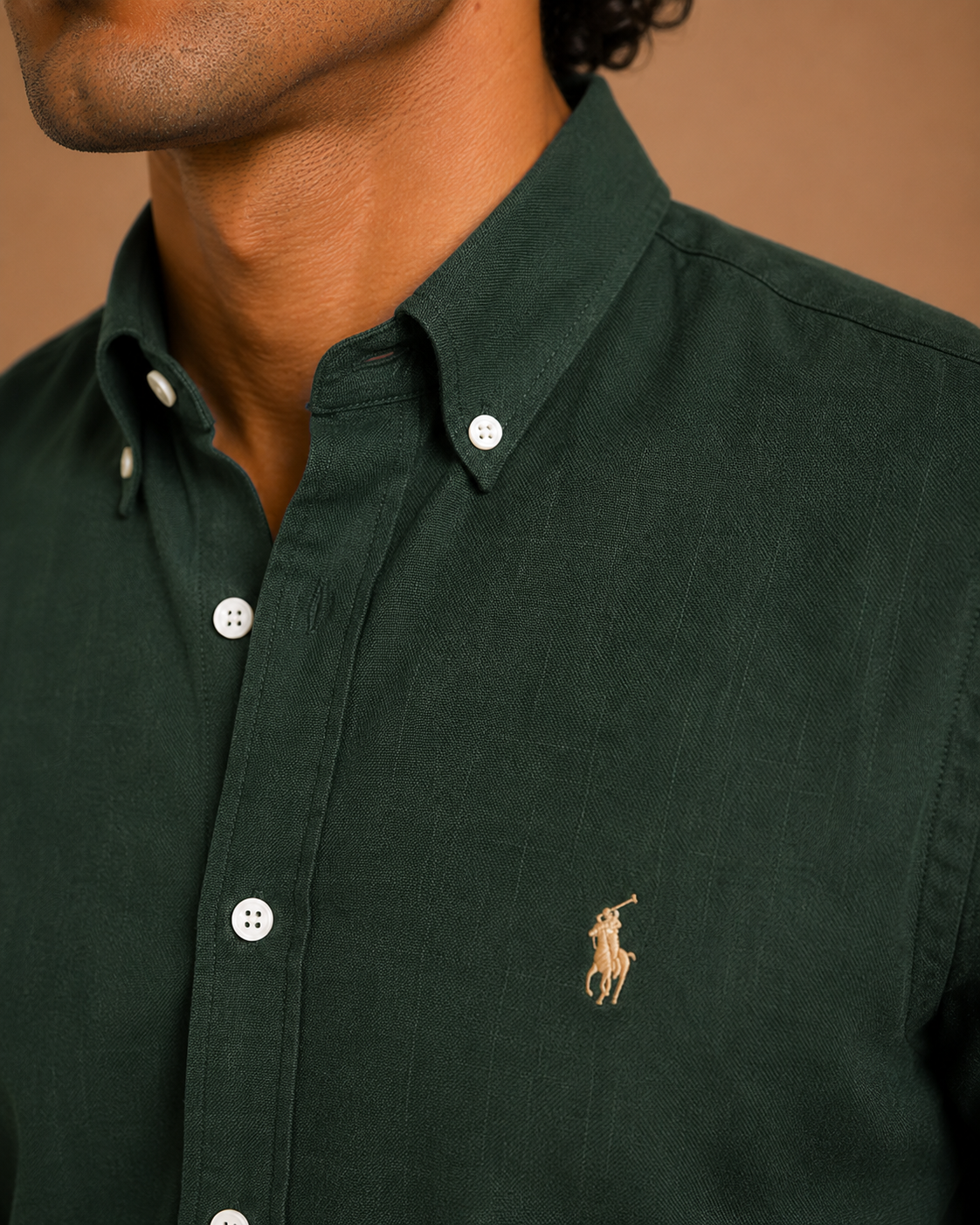 RL Polo Linen Blend Forest Green Shirt