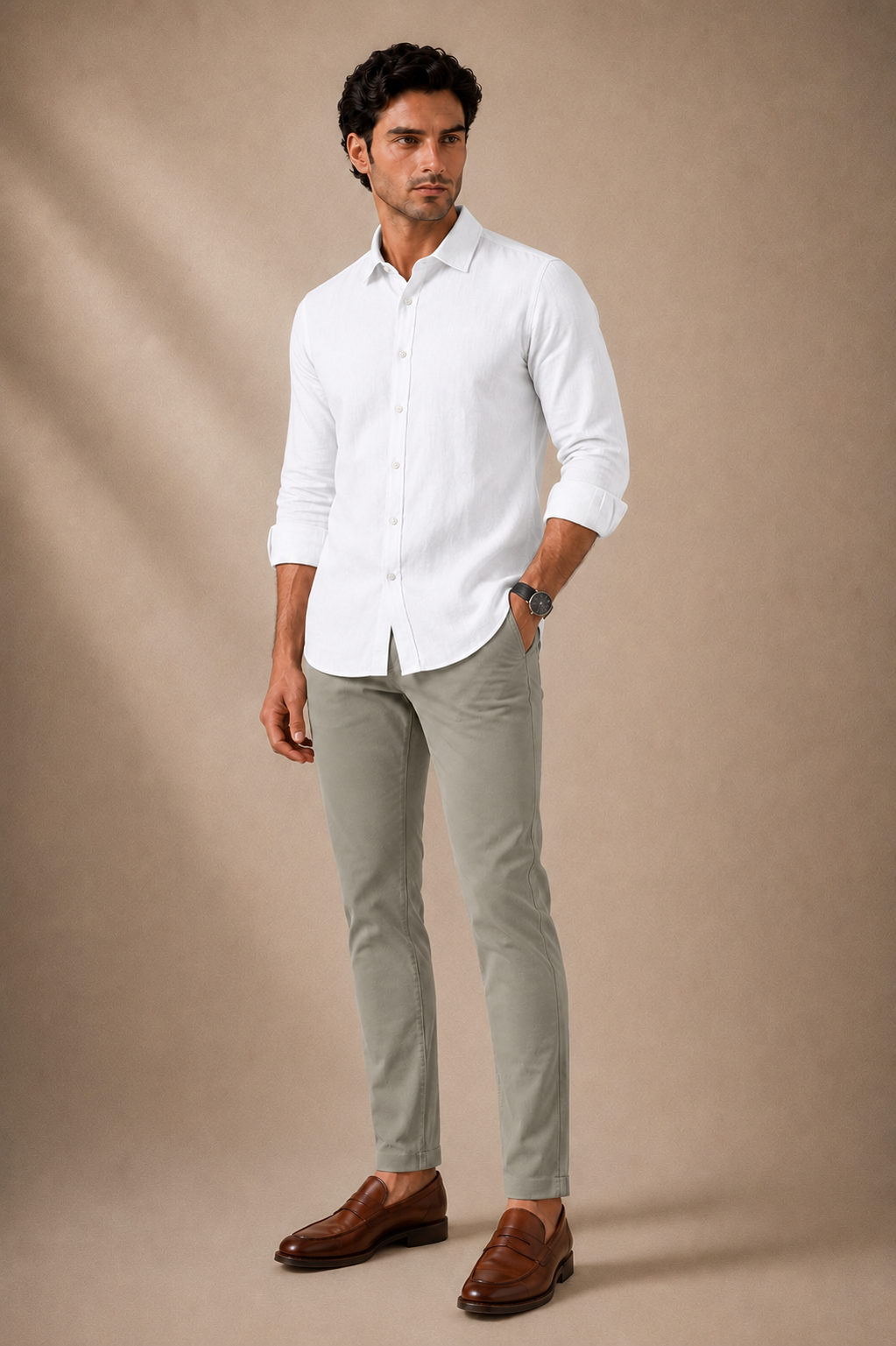 RL Polo Stretch Slim Fit Chino Trouser Stone Sage