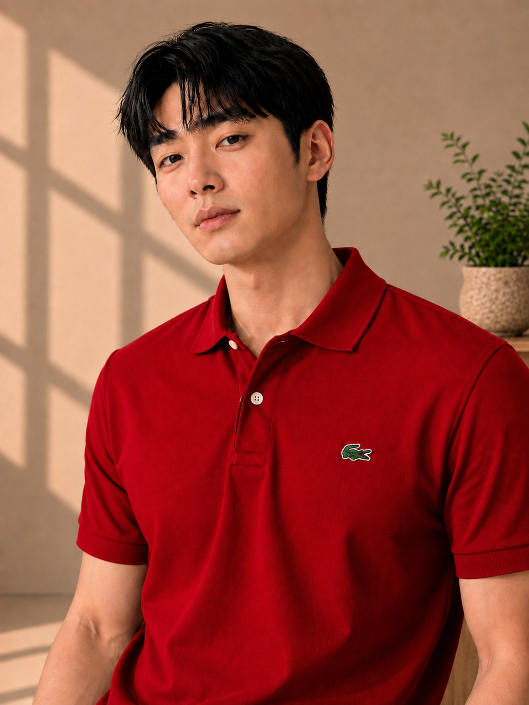 LA Coste Power Red Polo T-Shirt