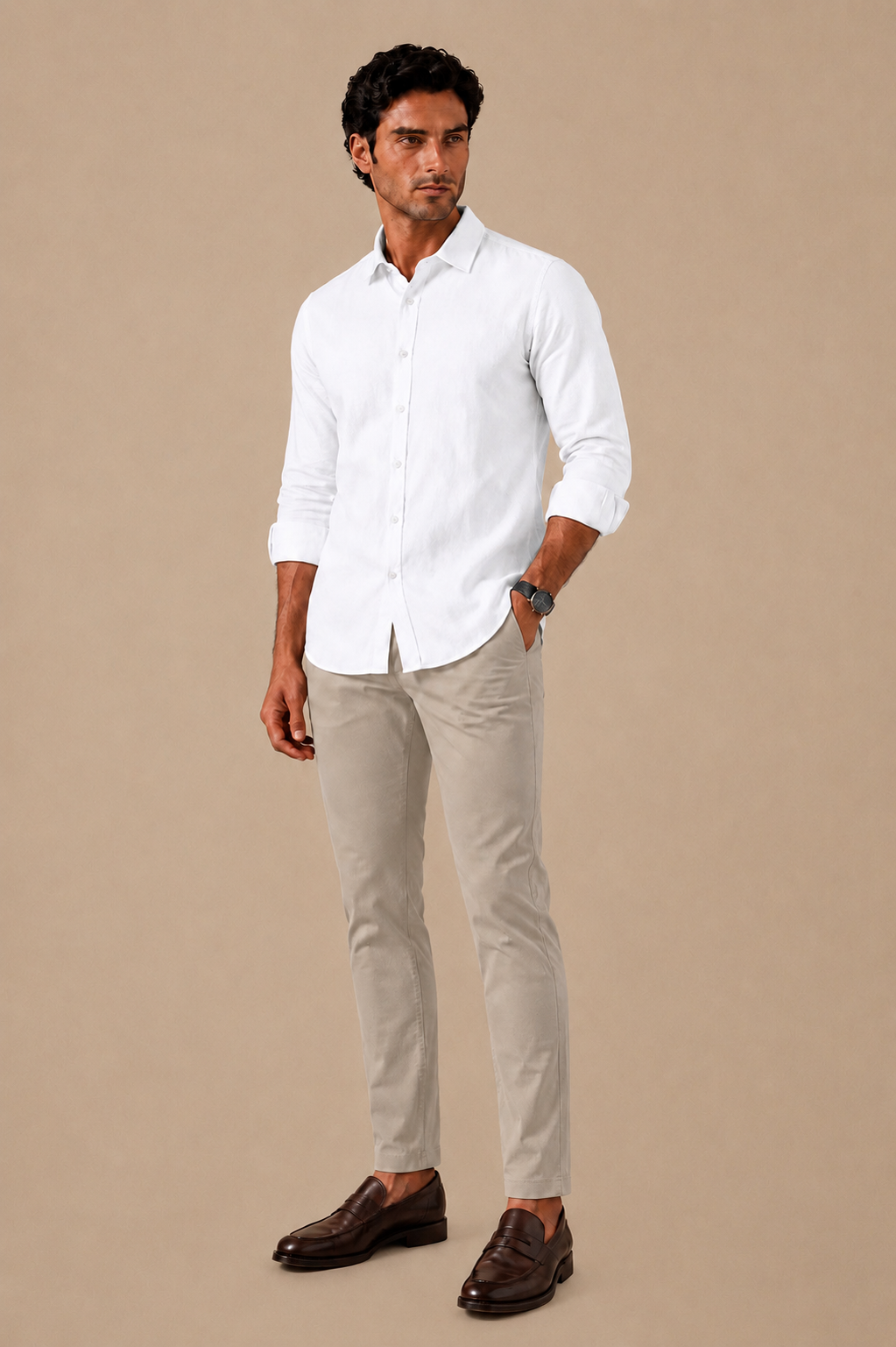 RL Polo Stretch Slim Fit Chino Trouser Stone Greige
