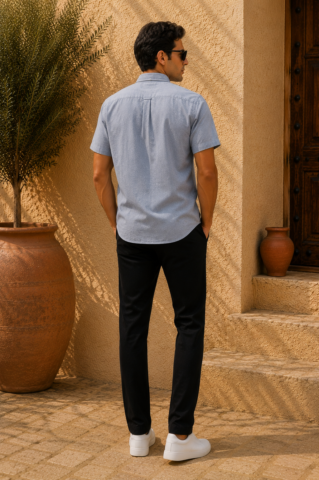 RL Polo Misty Blue Grey Linen Shirt
