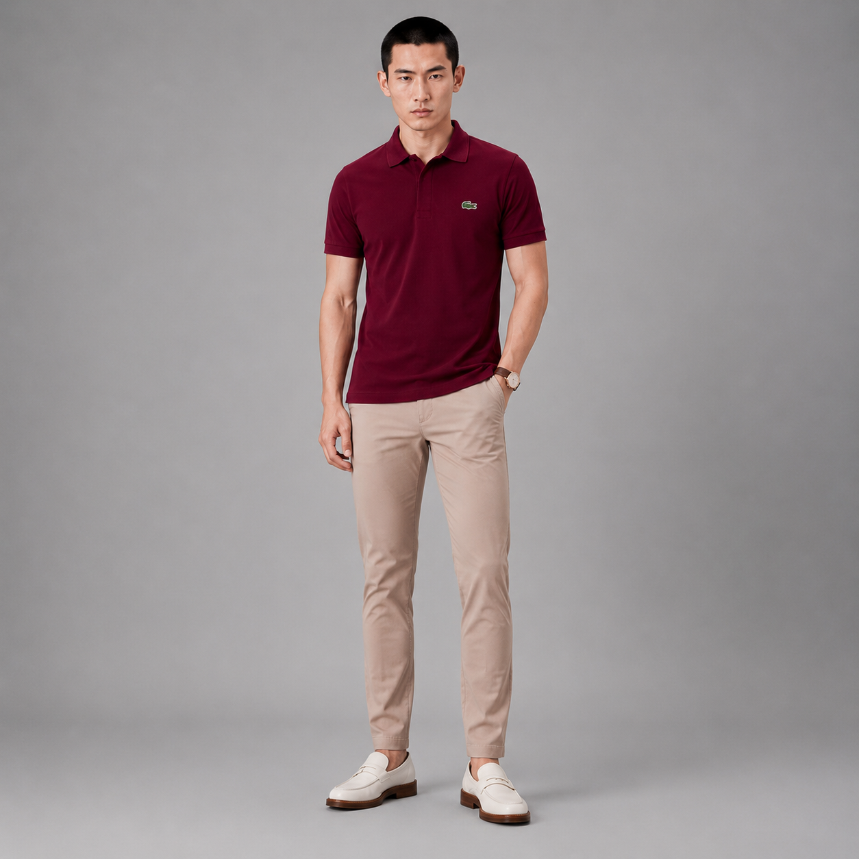 LA Coste Wine Red Polo T-Shirt