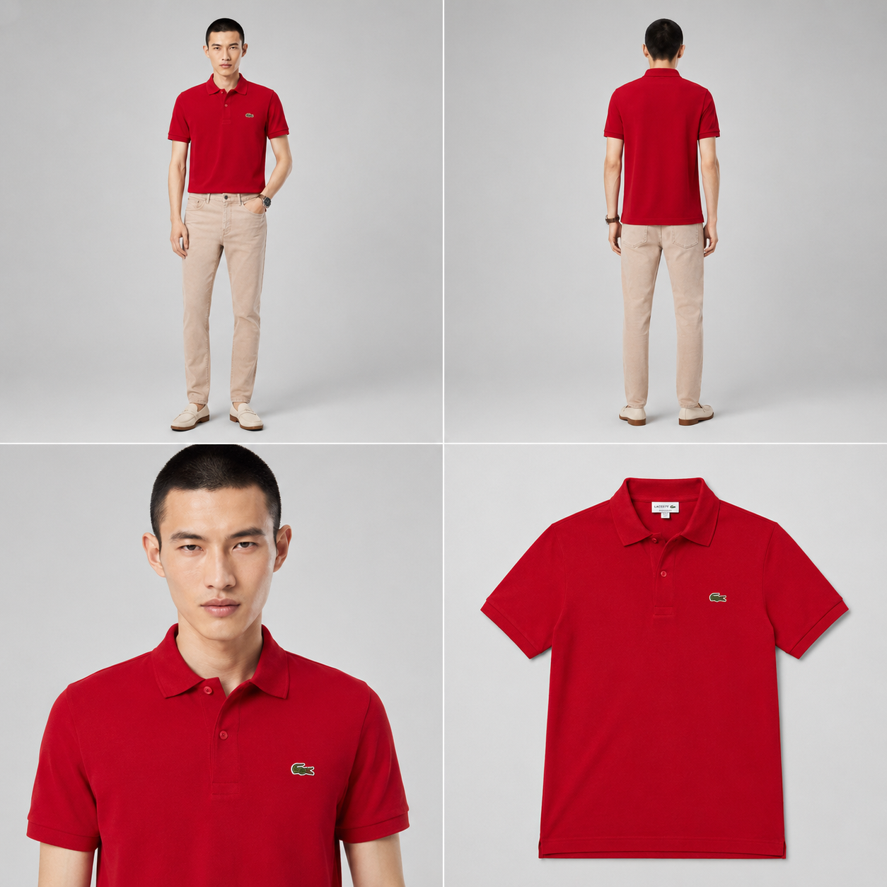 LA Coste Power Red Polo T-Shirt