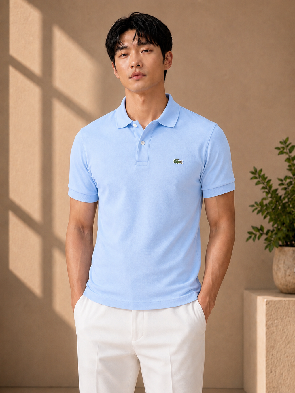 LA Coste Powder Blue Polo T-Shirt