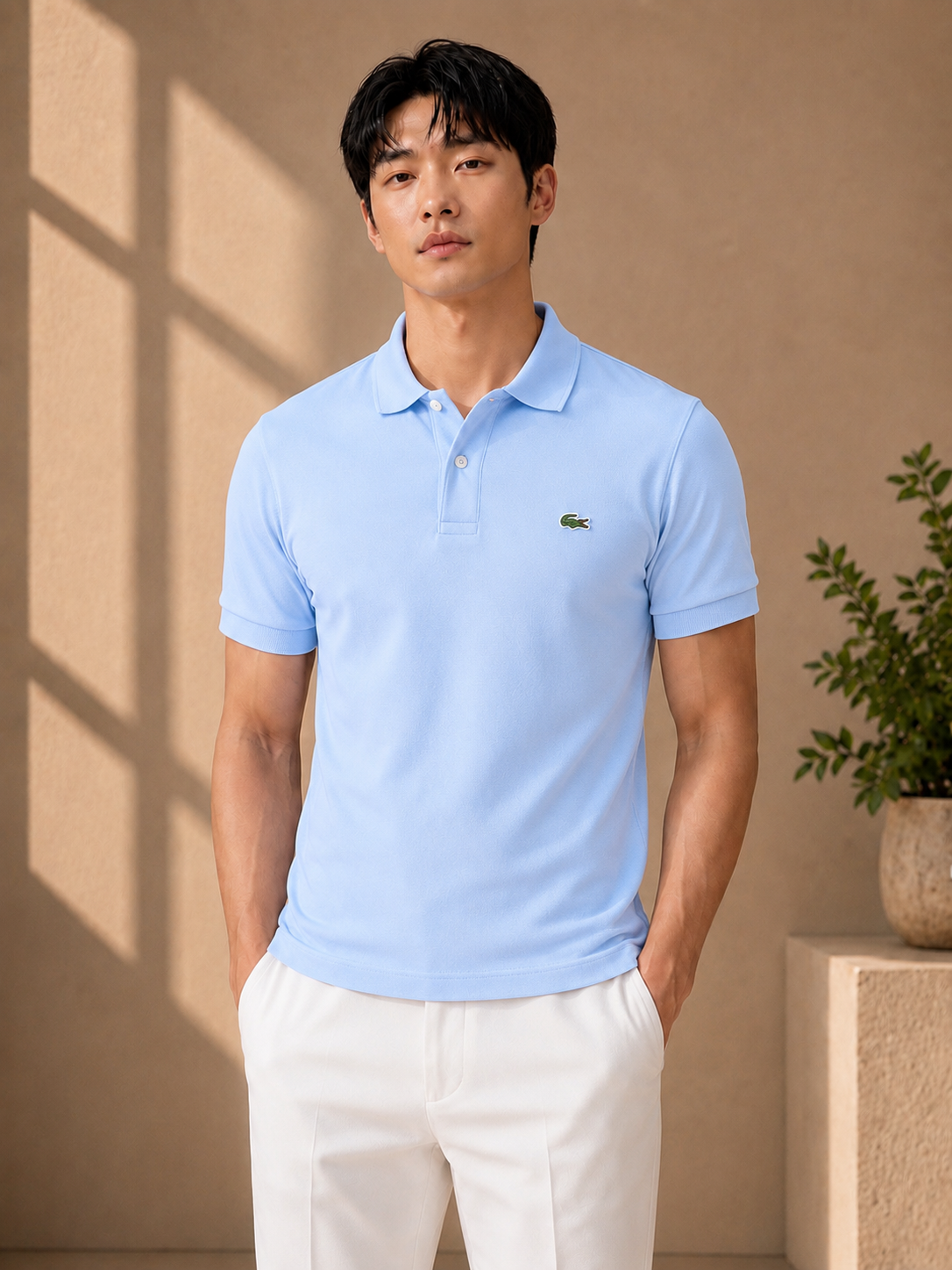 LA Coste Powder Blue Polo T-Shirt
