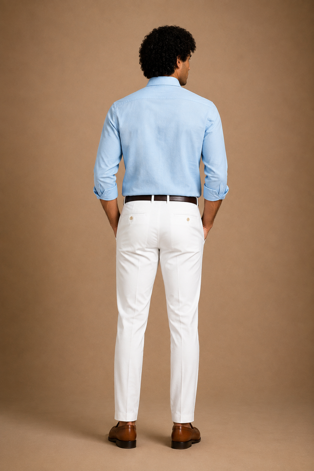 RL Polo Linen Blend Powder Blue Shirt