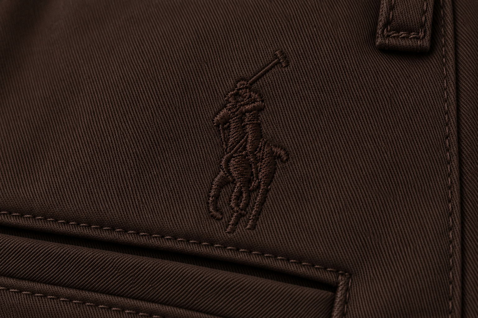 RL Polo Stretch Slim Fit Chino Trouser Espresso Brown