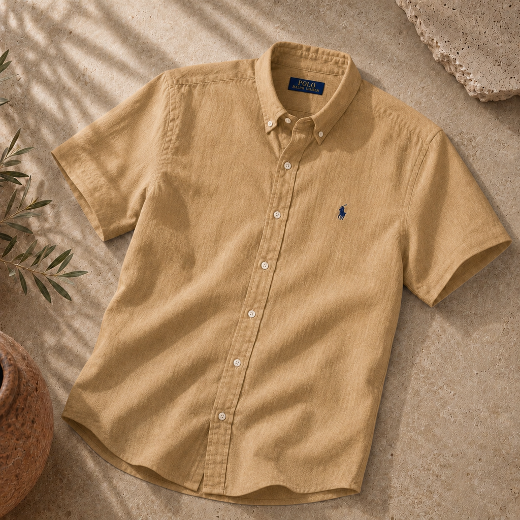 RL Polo Camel Tan Linen Shirt