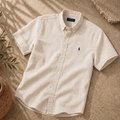 RL Polo Oat Meal Beige Linen Shirt