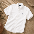 RL Polo Cresp Ivory White Linen Shirt