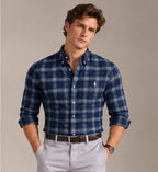 RL Polo Plaid Oxford Deep Navy Shirt