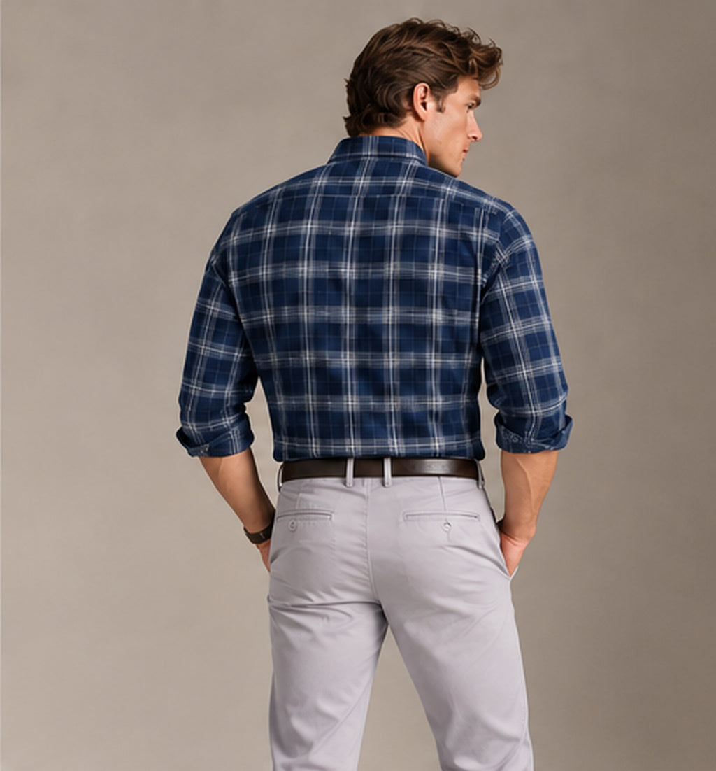 RL Polo Plaid Oxford Deep Navy Shirt