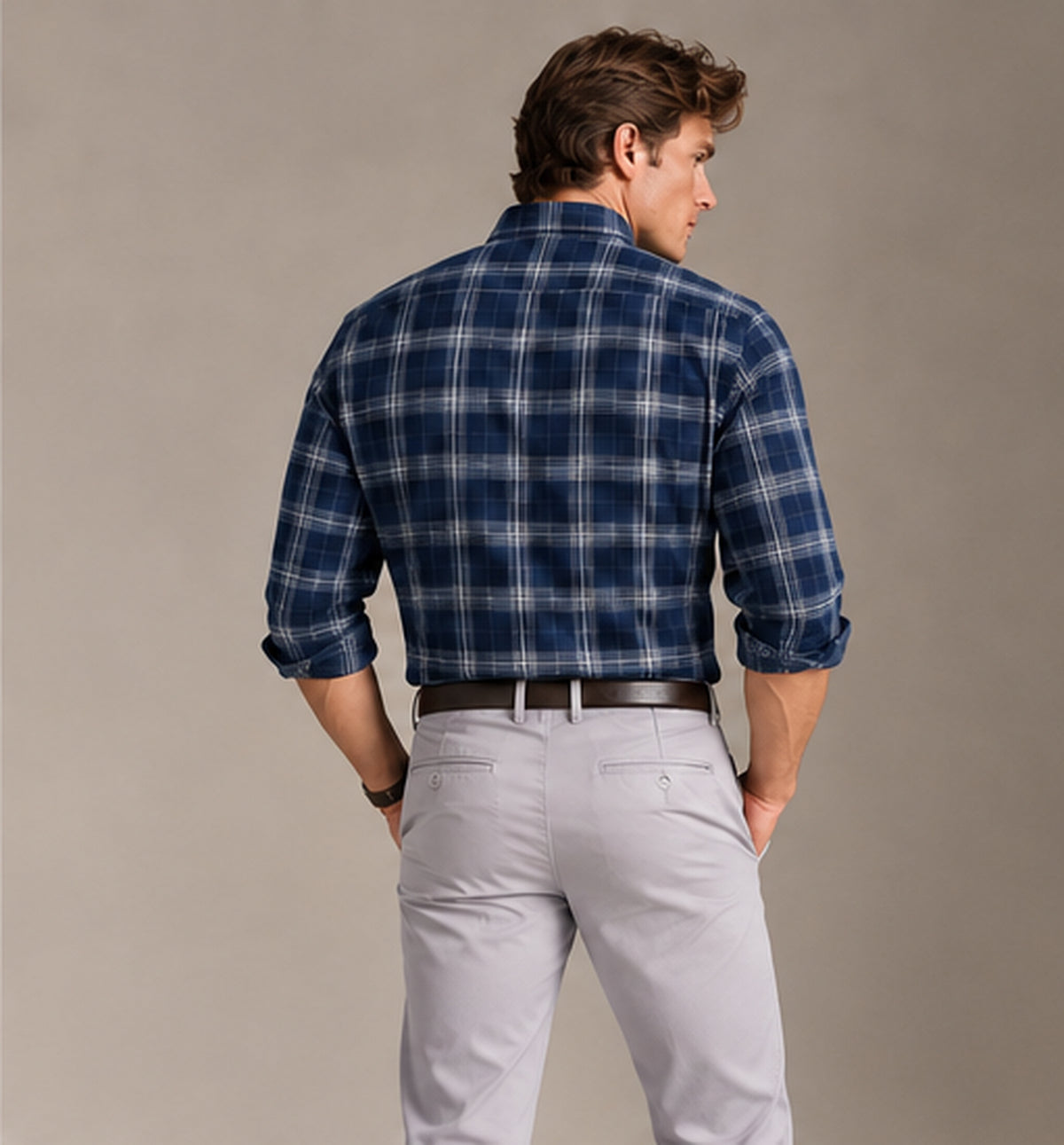RL Polo Plaid Oxford Deep Navy Shirt