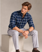 RL Polo Plaid Oxford Deep Navy Shirt