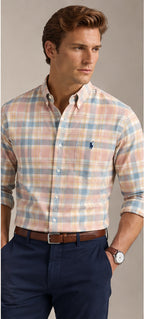 RL Polo Plaid Oxford Pastel Heritage Shirt